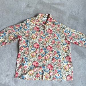 Ann Taylor button up floral long sleeve